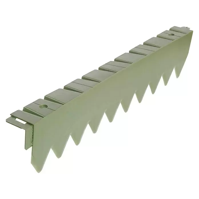 Bellissa Rasenkante Comfort Kunststoff - 50 x 11 cm, Polypropylen, Ohne Rand, Flexibel verlegbar - Diagonale Ansicht