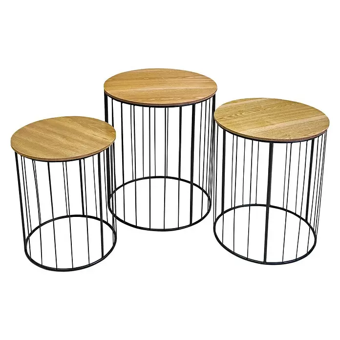 Beistelltisch Rund - Ø x H: 40 x 50 cm, Holz, Braun - Vorderansicht