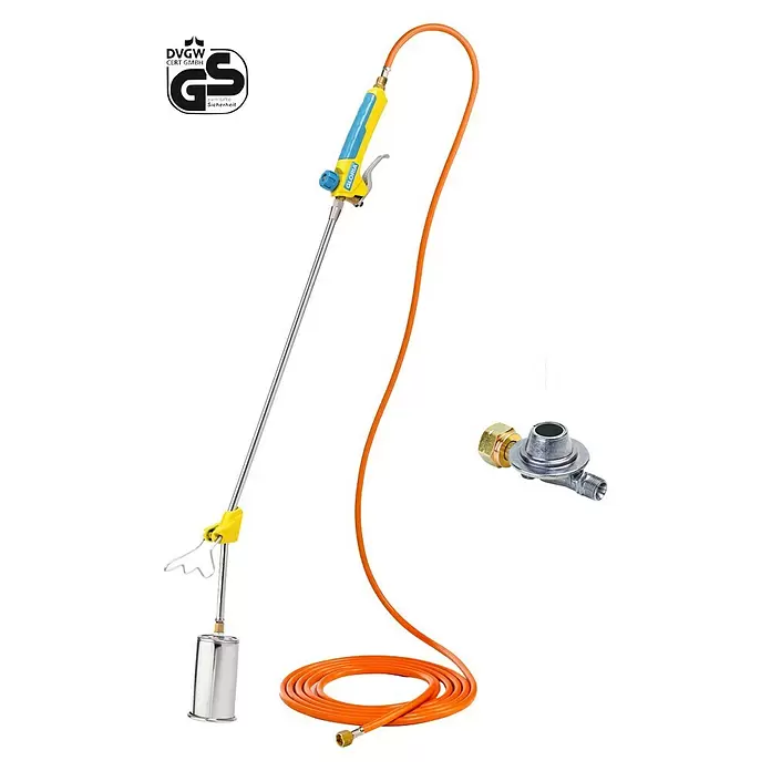 Gloria Unkrautvernichter Thermoflamm bio Professional PLUS Set - Flammtemperatur: 1.000 °C - Diagonale Ansicht