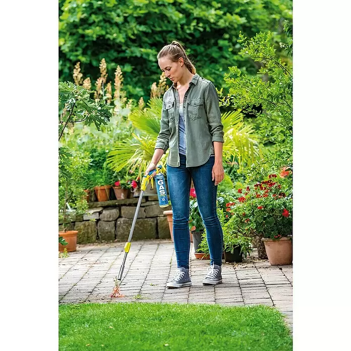 Gloria Unkrautvernichter Thermoflamm bio Comfort PLUS - Flammtemperatur: 1.000 °C, Piezo-Zündung - Anwendungsbeispiel
