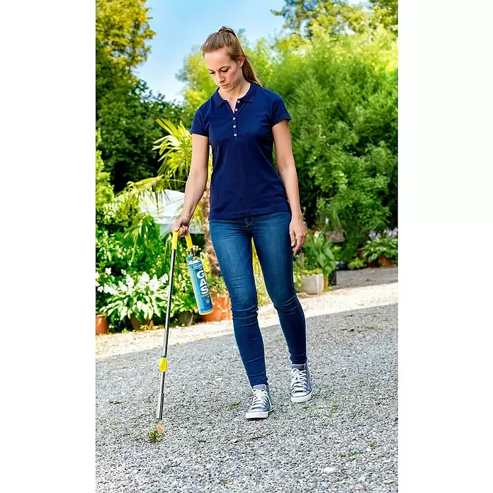 Gloria Unkrautvernichter Thermoflamm bio Classic PLUS - Flammtemperatur: 1.000 °C, Piezo-Zündung - Anwendungsbeispiel