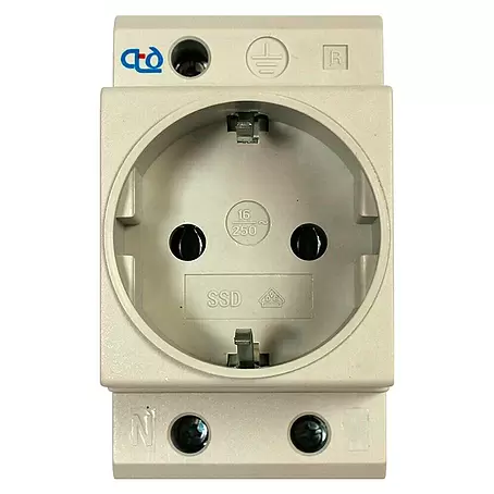 Einbausteckdose für DIN-Schiene