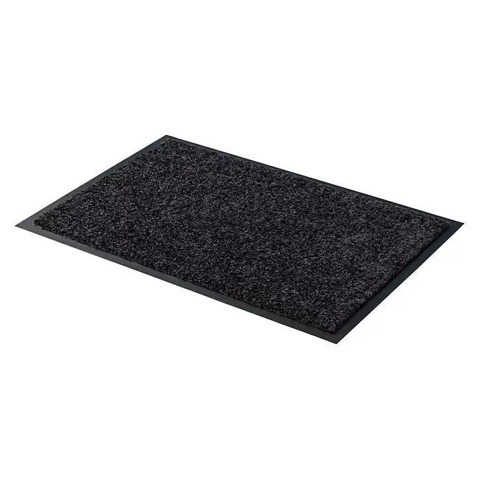Astra Schmutzfangmatte Proper Tex - Uni, Schwarz, 60 x 180 cm, Material Nutzschicht: 100 % Polyamid - Diagonale Ansicht