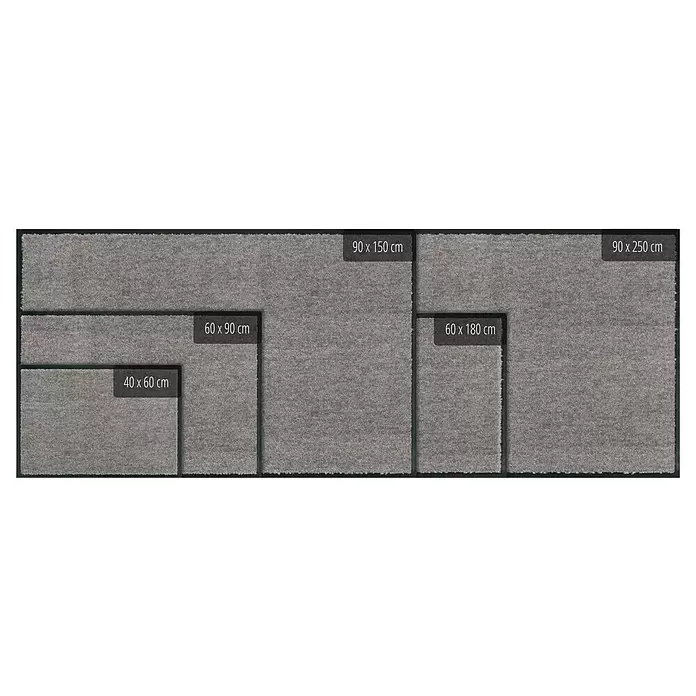 Astra Schmutzfangmatte Proper Tex - Uni, Schwarz, 60 x 180 cm, Material Nutzschicht: 100 % Polyamid - Ansicht von oben