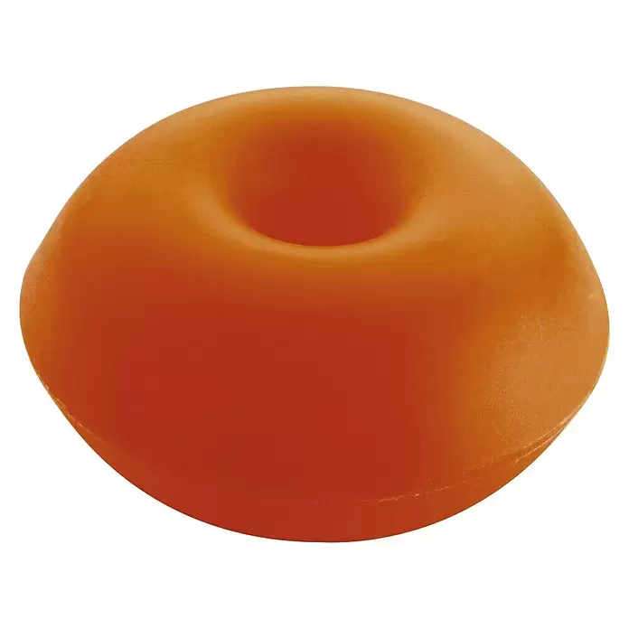 Boya con agujero pasante - Naranja, Polietileno, Diámetro: 80 mm - Vista frontal