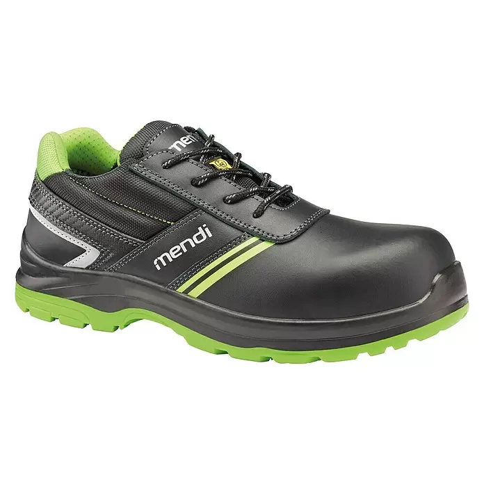 Zapatos de seguridad Apolo - Color: Negro/verde, Talla de pie: 46, S3 - Vista angular