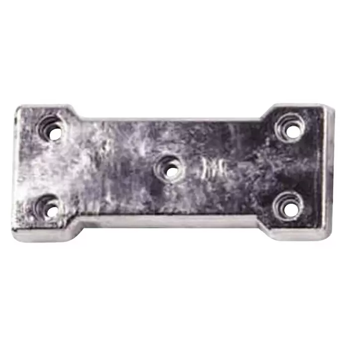 Ánodo de sacrificio con placa recta - L x An x Al: 155 x 70 x 15 mm, Zinc - Vista frontal
