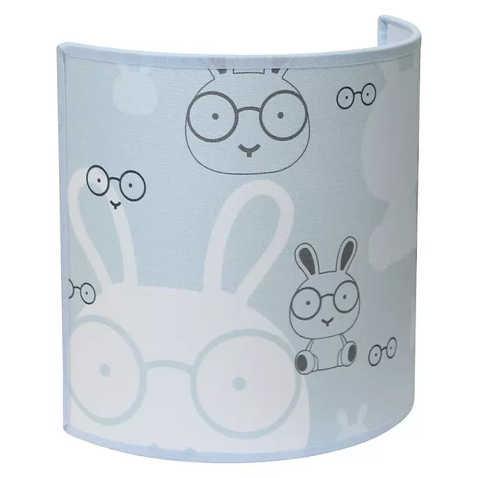 Idp Lampshades Aplique de pared Bunny - 40 W, L x An x Al: 10 x 20 x 20 cm, Azul, E27 - Vista angular