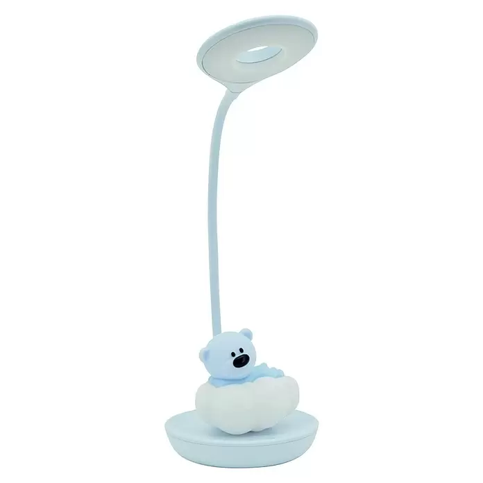Idp Lampshades Lámpara de sobremesa LED Nestor - 3 W, L x An x Al: 13 x 13 x 22 cm, Azul - Vista frontal