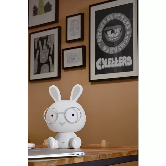 Idp Lampshades Lámpara de sobremesa LED Bunny - 3 W, Ø x Al: 19,5 x 30 cm, Blanco - Foto ambiente