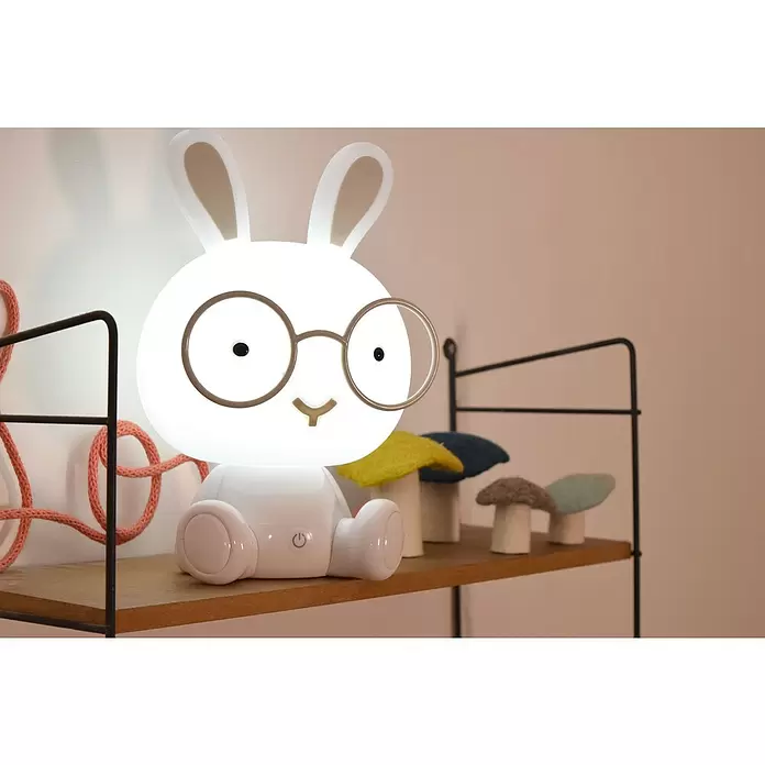 Idp Lampshades Lámpara de sobremesa LED Bunny - 3 W, Ø x Al: 19,5 x 30 cm, Blanco - Foto ambiente