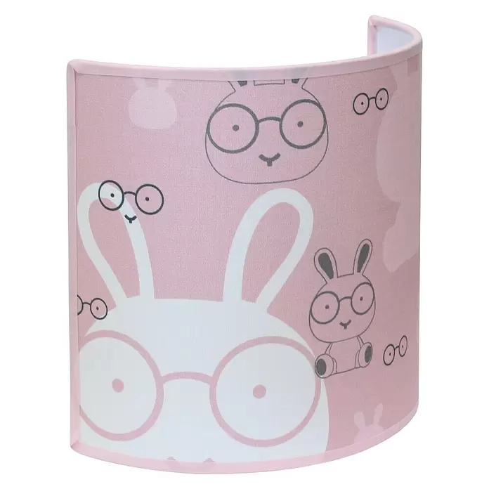 Idp Lampshades Aplique de pared Bunny - 40 W, L x An x Al: 10 x 20 x 20 cm, Rosa, E27 - Vista angular