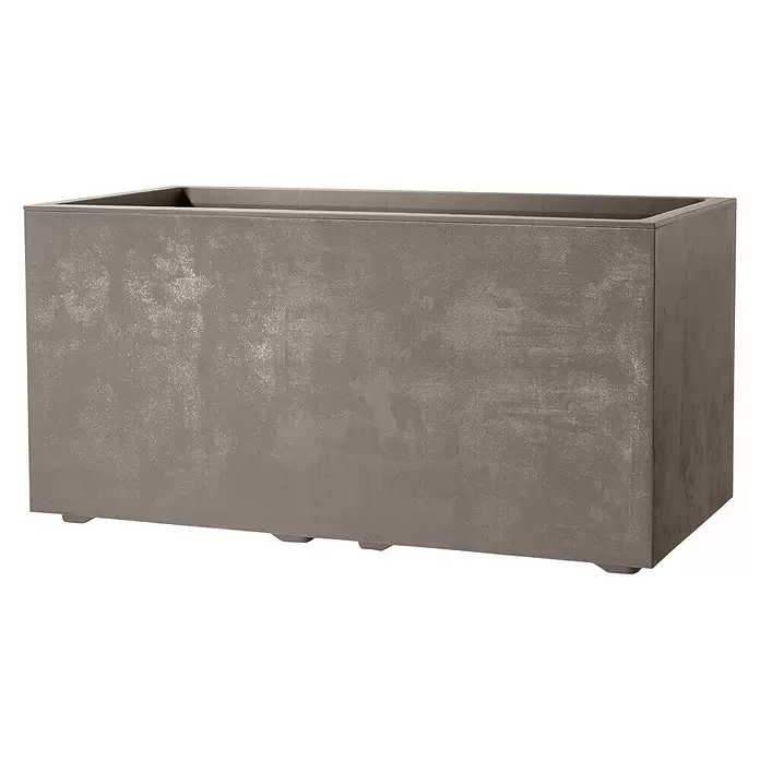 Deroma Pflanzkasten Millennium - Außenmaß (L x B x H): 79 x 40 x 40 cm, Kunststoff, Sand - Vorderansicht