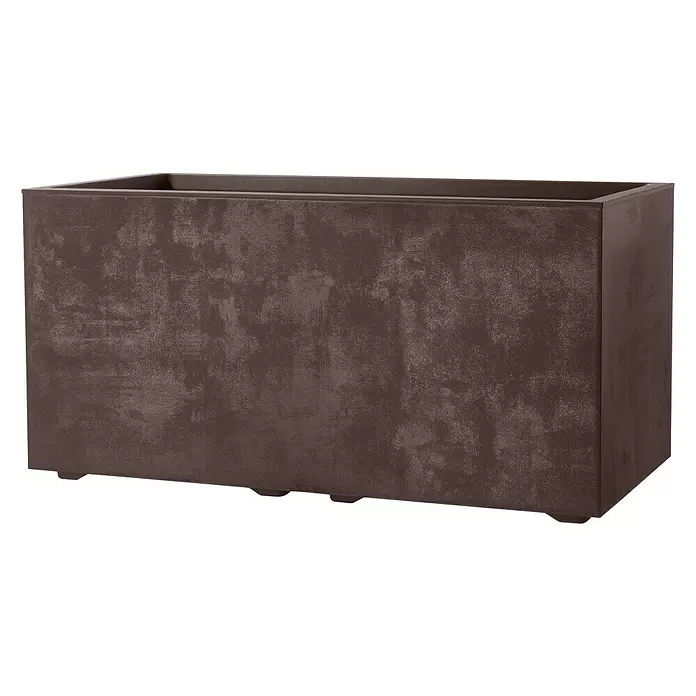 Deroma Pflanzkasten Millennium - Außenmaß (L x B x H): 79 x 40 x 40 cm, Kunststoff, Brownstone - Vorderansicht