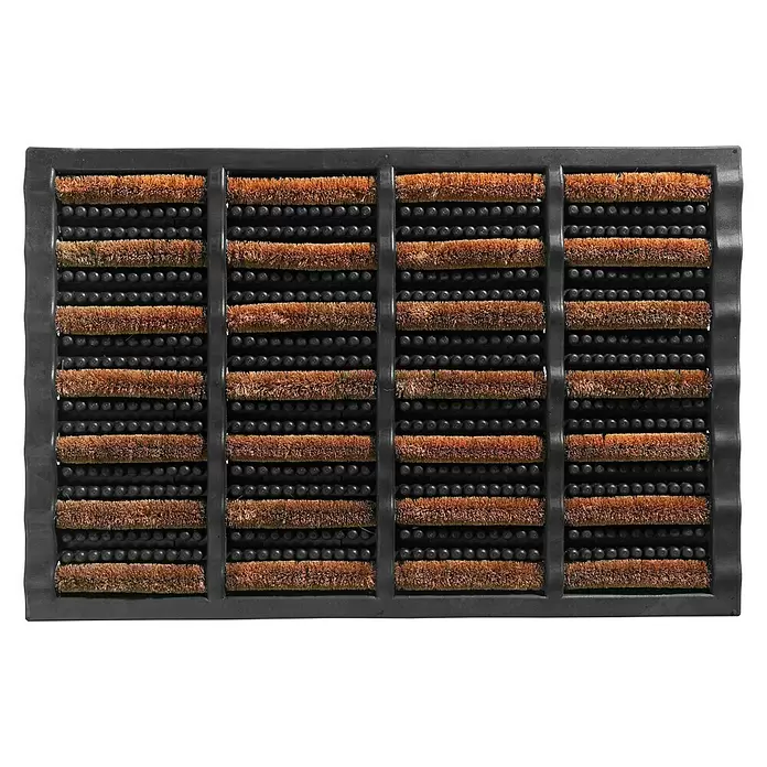 Astra Fußmatte Rimini - Schwarz/Natur, 40 x 60 cm, 70% Kokos, 30 % Gummi - Ansicht von oben