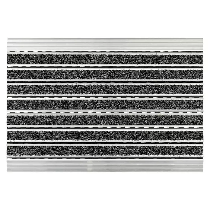 Astra Fußmatte Elegant - Rips, Schwarz, 40 x 60 cm, 100 % Polypropylen - Ansicht von oben