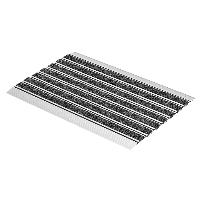 Astra Fußmatte Elegant - Rips, Schwarz, 40 x 60 cm, 100 % Polypropylen - Diagonale Ansicht