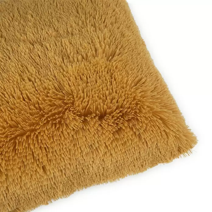 Plaid Artic - 130 x 180 cm, Mostaza, Rectangular - Primer plano