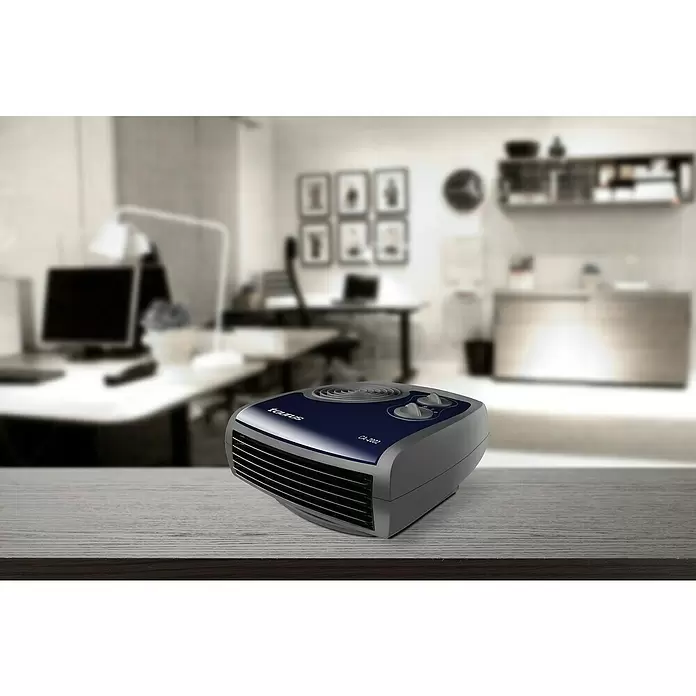 Taurus Calefactor de aire CA-2002 - 2.200 W, Gris/Azul, 23 x 23 x 13 cm - Foto ambiente