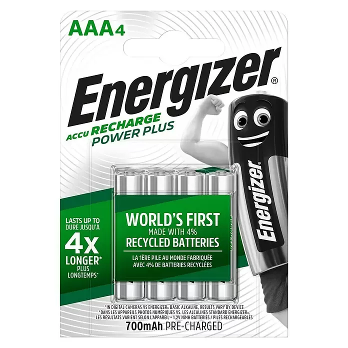 Energizer Akku-Batterien Micro AAA - 1,2 V - Vorderansicht