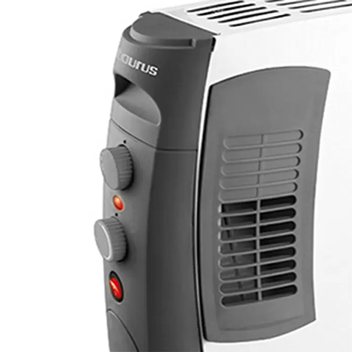 Taurus Convector Turbo - 2.000 W, 20,5 x 61 x 38 cm, Blanco/Negro - Primer plano
