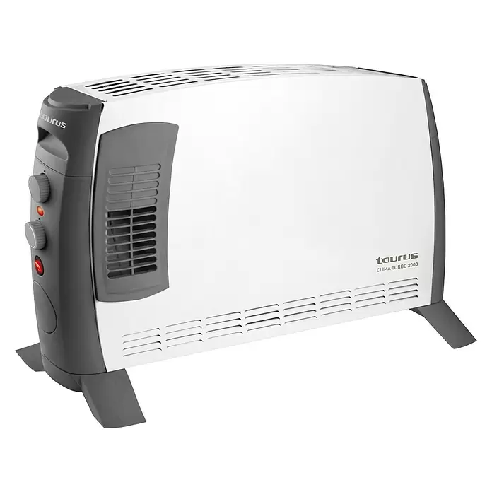 Taurus Convector Turbo - 2.000 W, 20,5 x 61 x 38 cm, Blanco/Negro - Vista angular