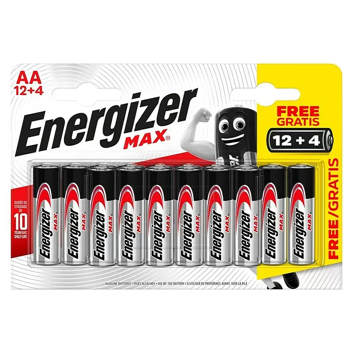 Energizer Max Pila alcalina AA - Mignon AA, Alcalino manganeso, 16 ud. - Vista frontal