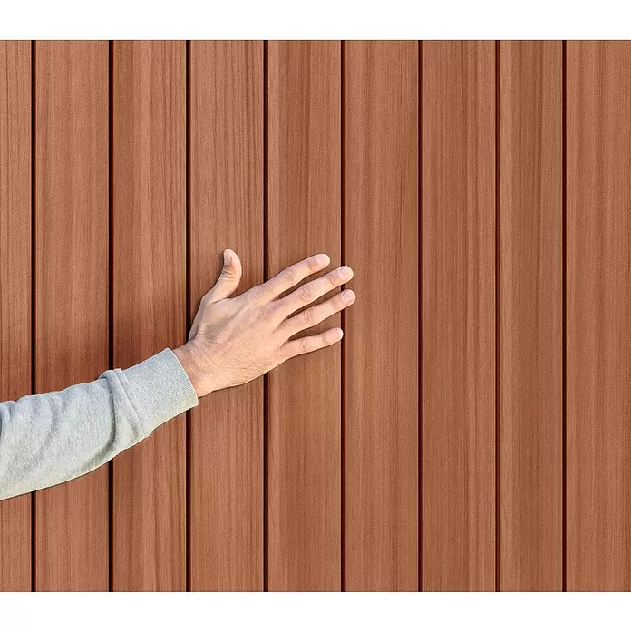 Keter Spremište Darwin Garden House - Vanjska širina uklj. krovni prevjes: 244 cm, Vanjska dubina uklj. krovni prevjes: 190 cm, Plastika, Baza: 4,14 m² - Detaljan prikaz