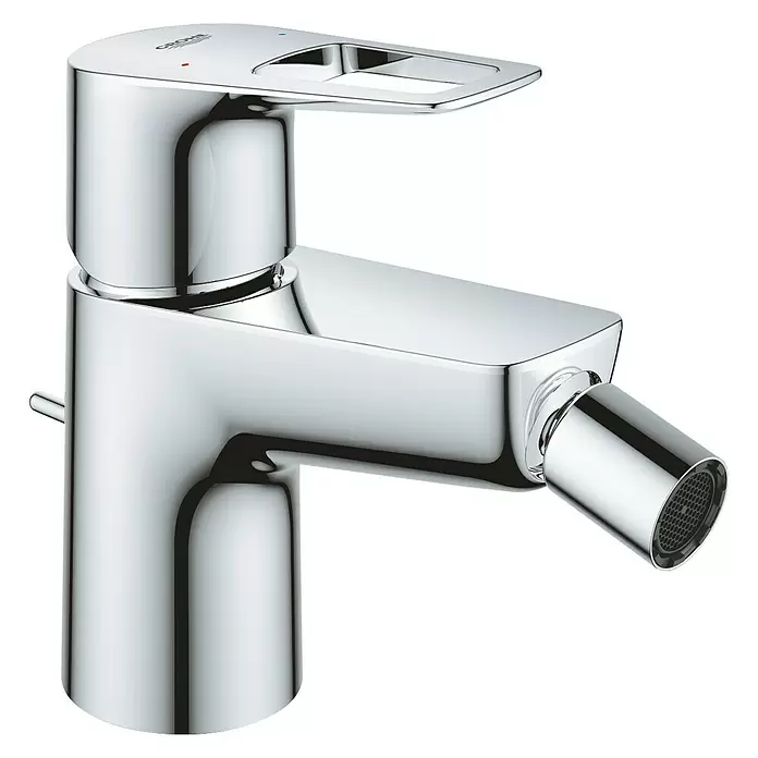 Grohe Start Loop Grifo monomando de bidé con válvula - Cromo, Brillante - Vista angular