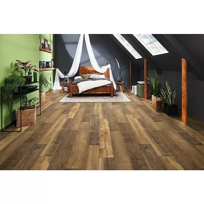 LOGOCLIC Vinto Laminat - 1.285 x 192 x 10 mm, Rustikalni pod - Živopisni prikaz