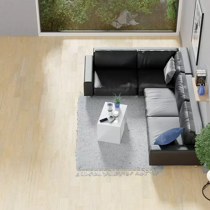 Feinsteinzeugfliese Top Forest Mocca - 15 x 60 cm, Beige, Matt - Stimmungsaufnahme