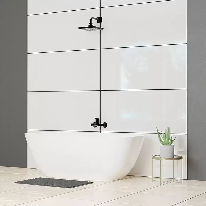 Ambiente by Palazzo Wandfliese Snowwhite Slim - 60 x 120 cm, Weiß, Glänzend - Stimmungsaufnahme
