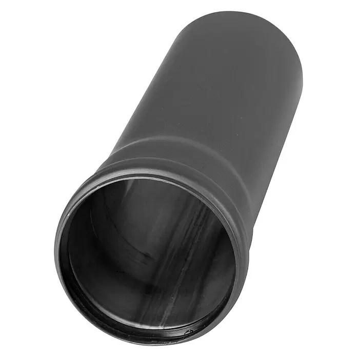 Convesa Pelletkachelpijp 80 mm - Ø x l: 80 mm x 25 cm, Mat Zwart - Diagonaal zicht