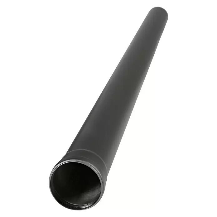 Convesa Pelletkachelpijp 80 mm - Ø x l: 80 mm x 100 cm, Mat Zwart - Diagonaal zicht