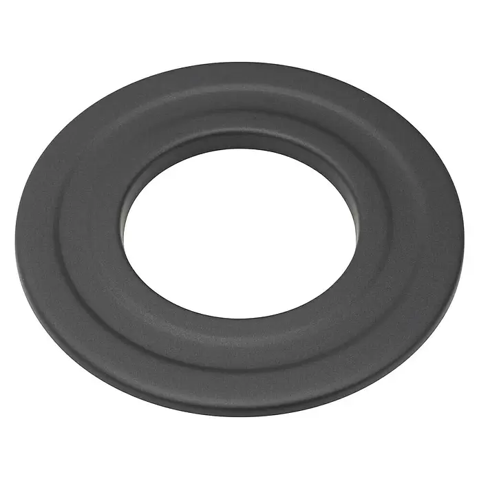 Convesa Wandrozet voor pelletkachel 80 mm - Staal, Mat Zwart - Diagonaal zicht