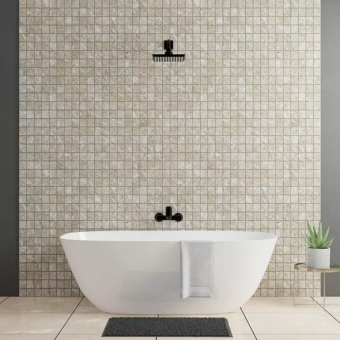 Atlas Concorde Mozaik pločica Regent Ivory - 30 x 30 cm, Bež-smeđe boje, Mat - Živopisni prikaz