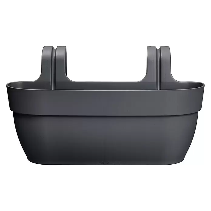 Elho Balkonkasten Vibia Campana Easy Hanger - Max. Außenlänge: 46 cm, Anthrazit - Vorderansicht