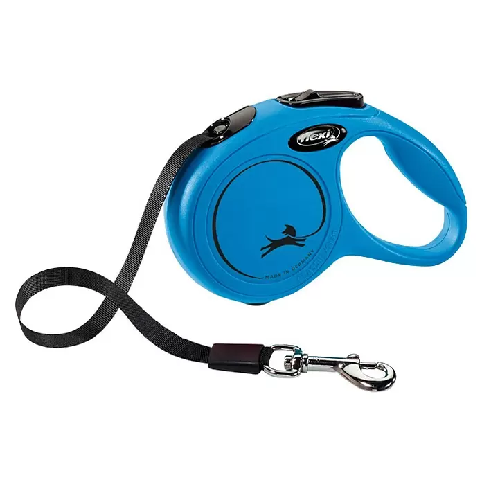 Correa para perros New Classic - Largo: 3 m, Apto para peso: 8 kg, Azul - Vista angular