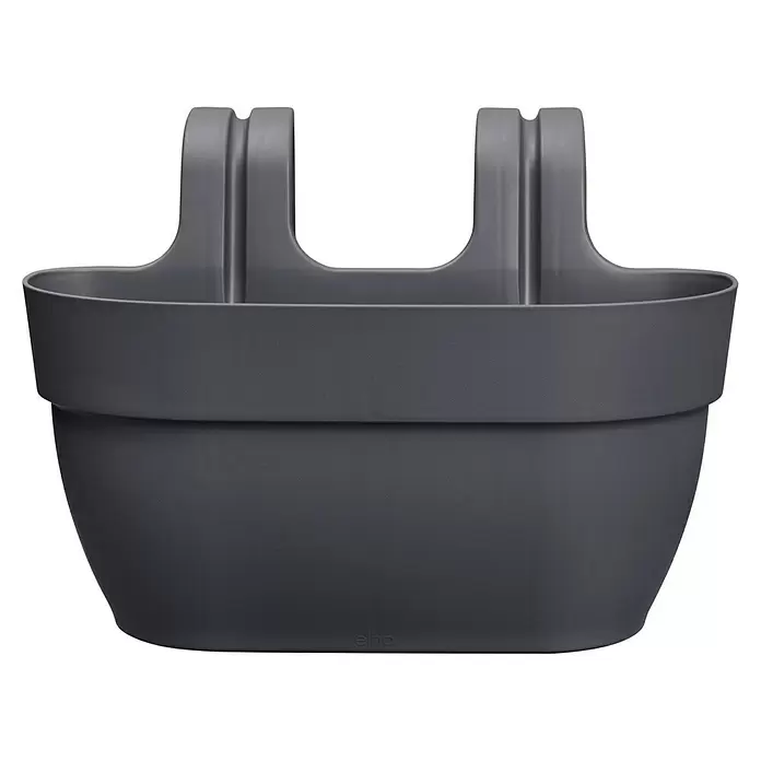 Elho Balkonkasten Vibia Campana Easy Hanger - Max. Außenlänge: 36 cm, Anthrazit - Vorderansicht