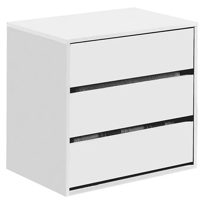 Cajonera para armario - L x An x Al: 44 x 60 x 57 cm, Melamina, Blanco - Vista angular