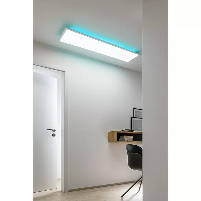 Tween Light LED-Panel CCT+RC+DIM+RGB-Backlight - 36 W, L x B x H: 120 x 30 x 5 cm, Weiß, RGB - Anwendungsbeispiel