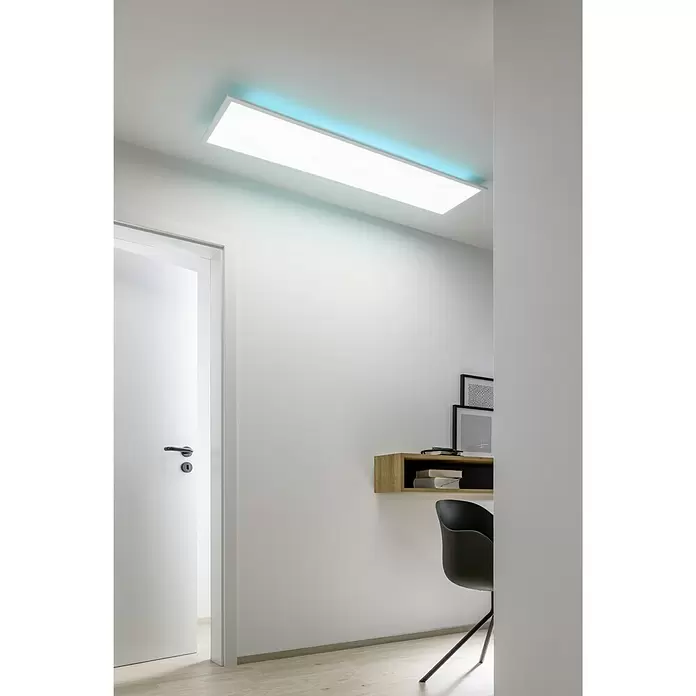 Tween Light LED-Panel CCT+RC+DIM+RGB-Backlight - 36 W, L x B x H: 120 x 30 x 5 cm, Weiß, RGB - Anwendungsbeispiel