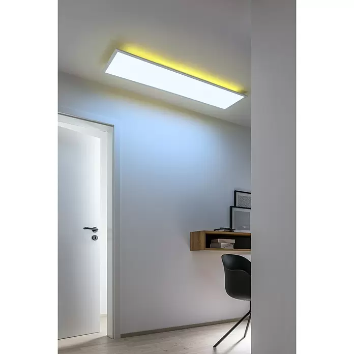 Tween Light Led paneel CCT+RC+DIM+RGB-Backlight - 36 W, l x b x h: 120 x 30 x 5 cm, Wit, RGB - Toepassingsvoorbeeld