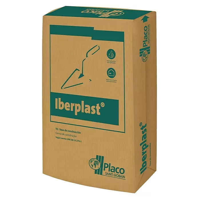 Placo Saint-Gobain Yeso para construcción Iberplast SO - 17 kg - Vista angular