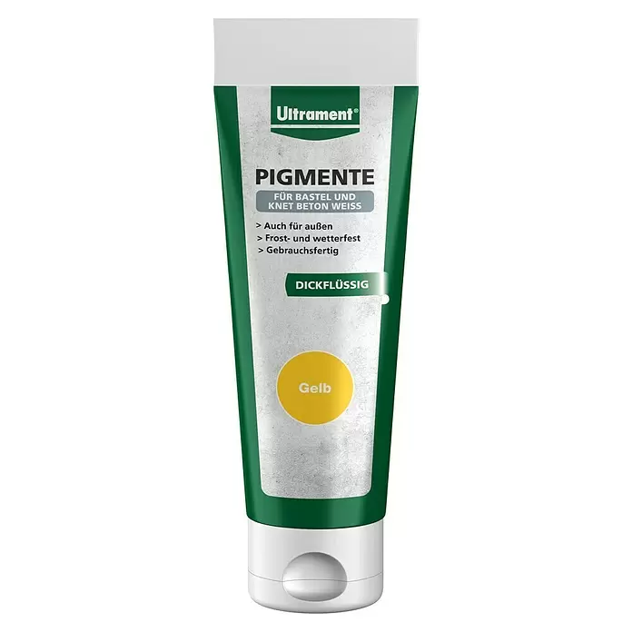 Ultrament Pigment - Gelb, 100 ml - Vorderansicht
