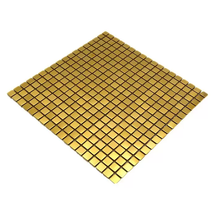 Mozaïektegel vierkant XCE 15DG - 30 x 30 cm, Goud, Glanzend - Diagonaal zicht