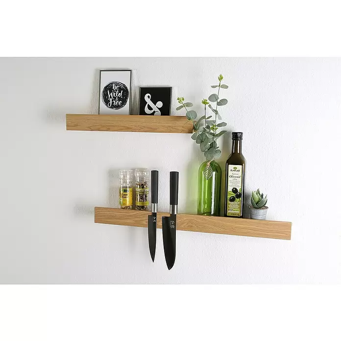 Wandregal mit Magnet - Länge: 40 cm, Braun - Stimmungsaufnahme