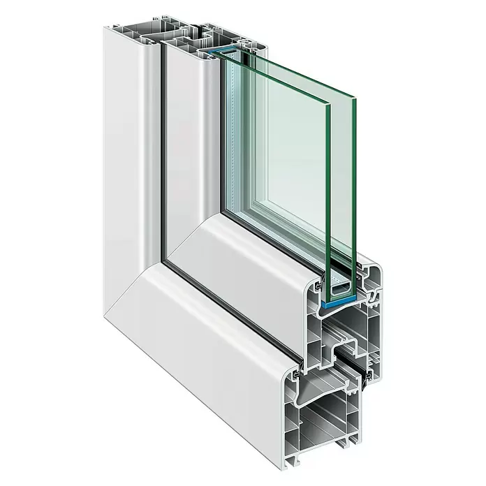 Solid Elements Kellerfenster - B x H: 90 x 60 cm, DIN Anschlag: Links, Weiß - Detailaufnahme