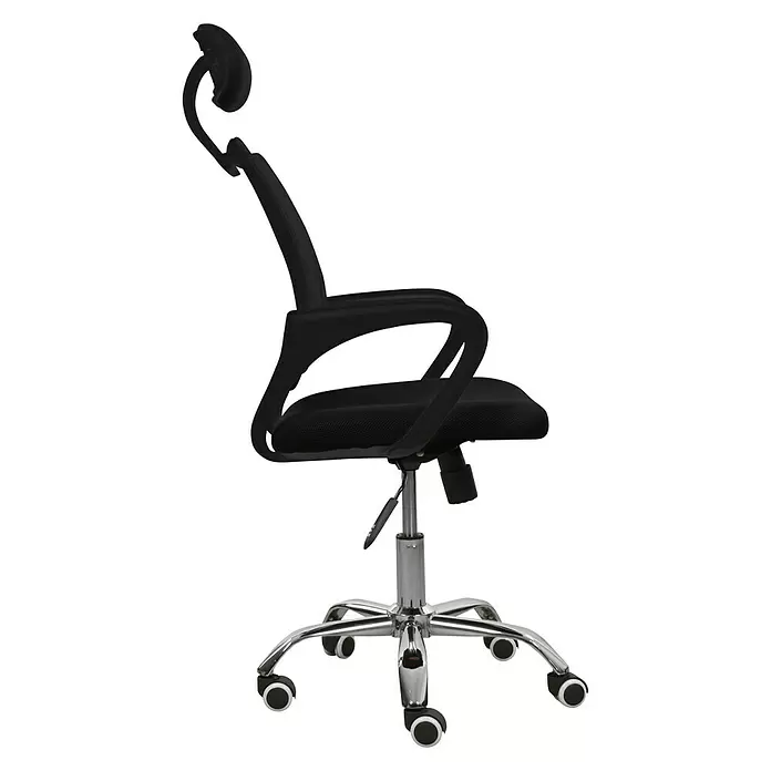 Silla de oficina Gemma - Negro, Reposacabezas - Vista de perfil derecho