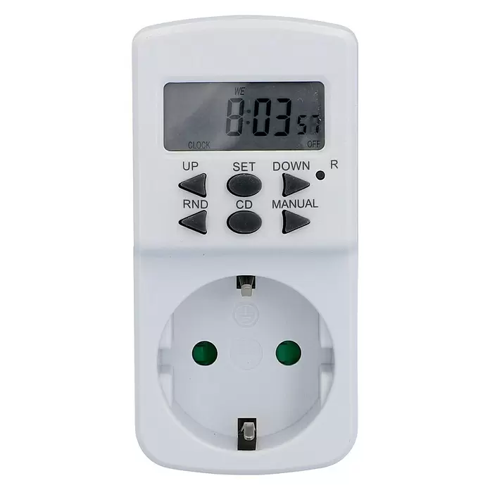 REV Temporizador - Digital, Potencia de conexión máx.: 1.800 W - Vista frontal